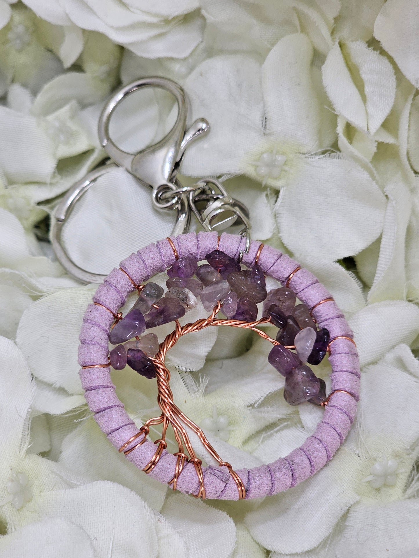 Amethyst Tree Of Life Keyring