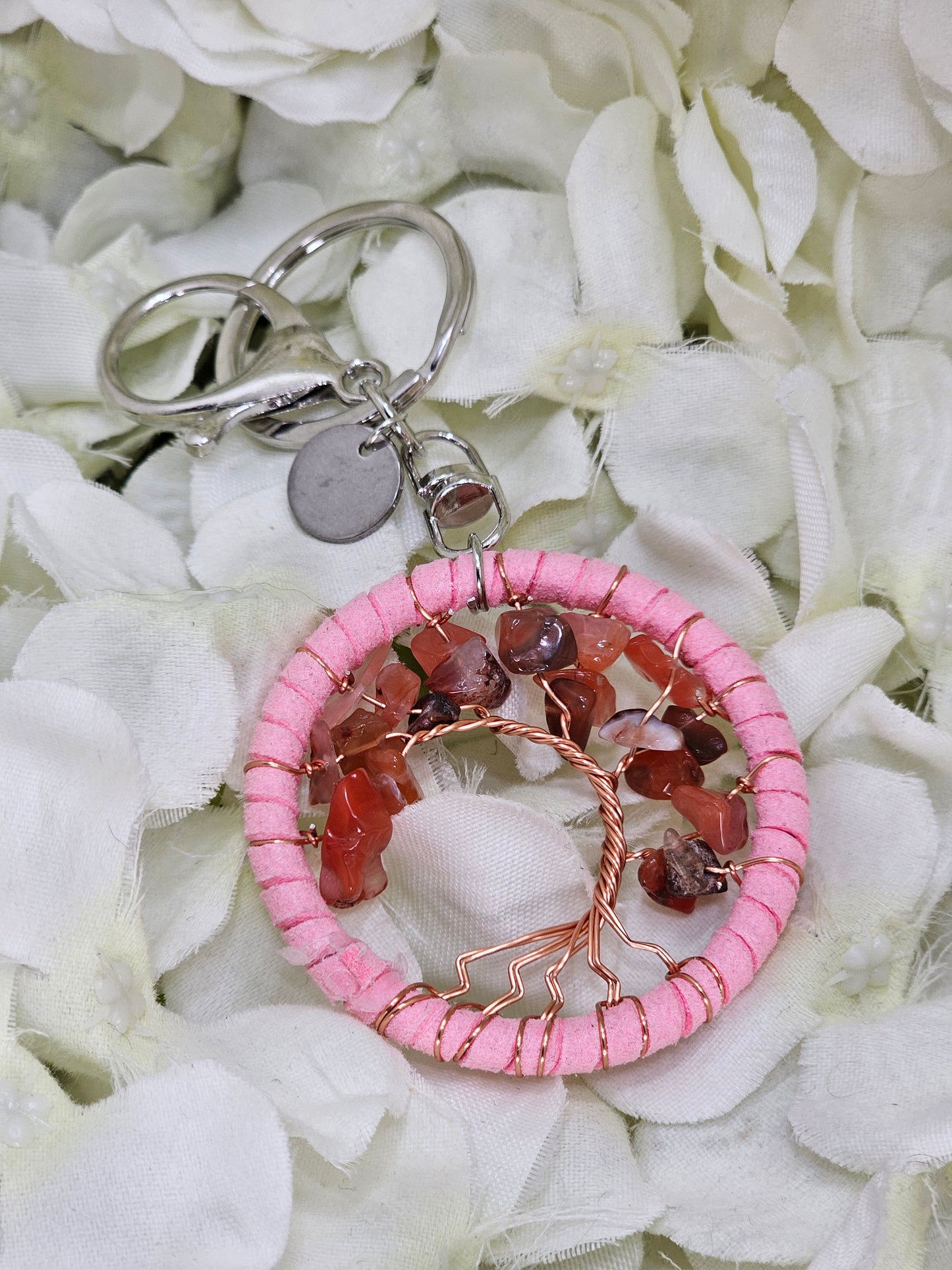 Carnelian Tree Of Life Keyring