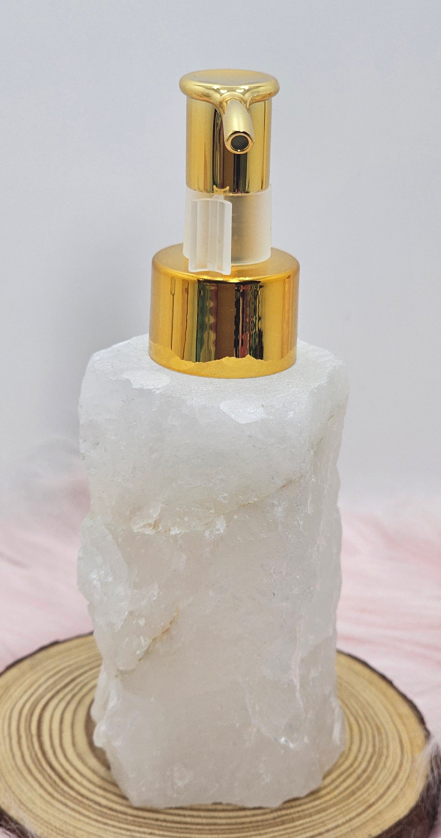 Clear Quartz Soap Dispenser