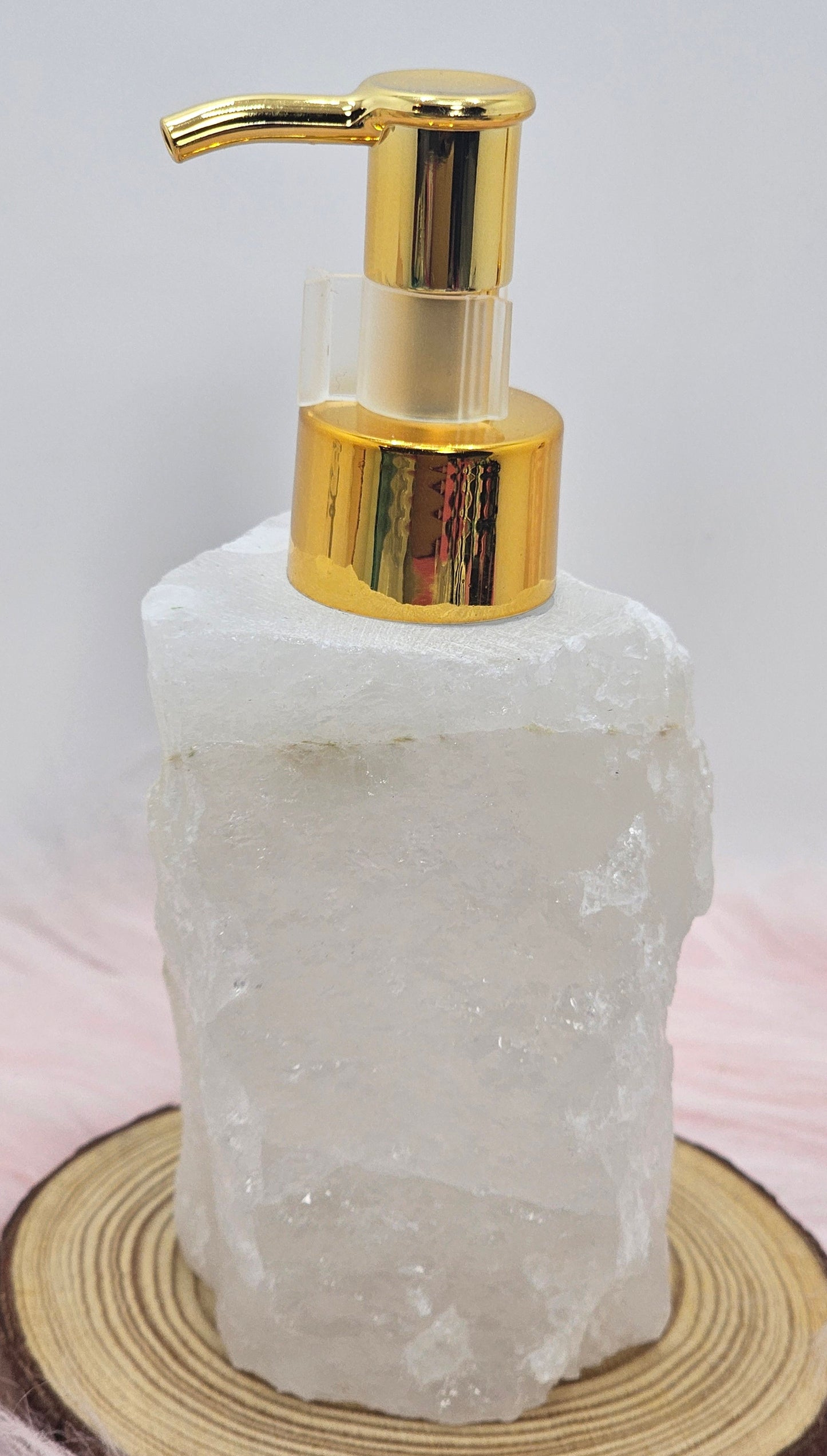 Clear Quartz Soap Dispenser