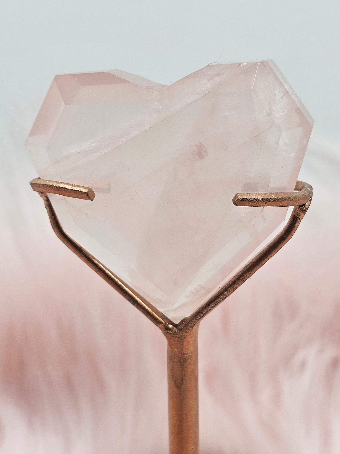 Rose Quartz Heart With Stand