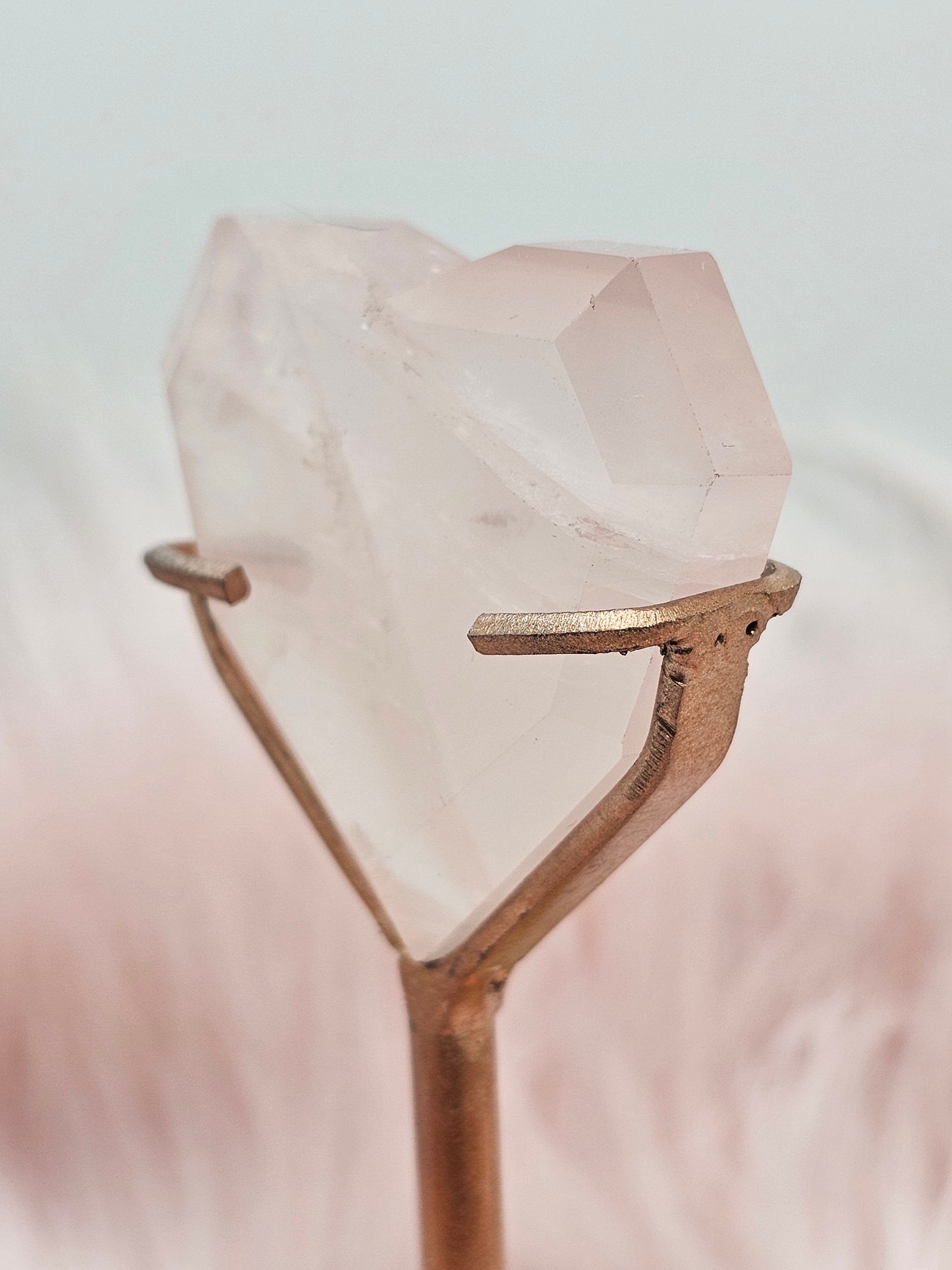 Rose Quartz Heart With Stand