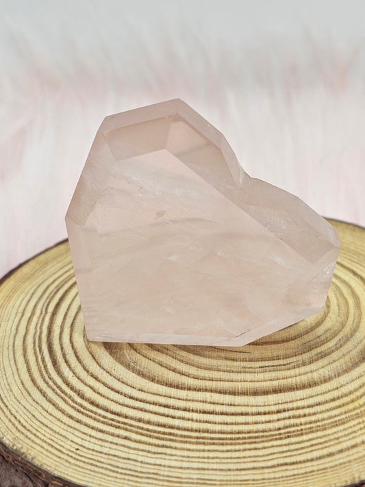 Rose Quartz Heart With Stand