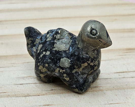 Pyrite Dinosaur Carving