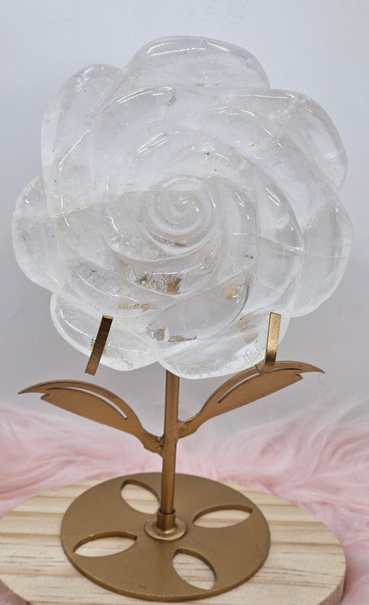 Clear Quartz Rose