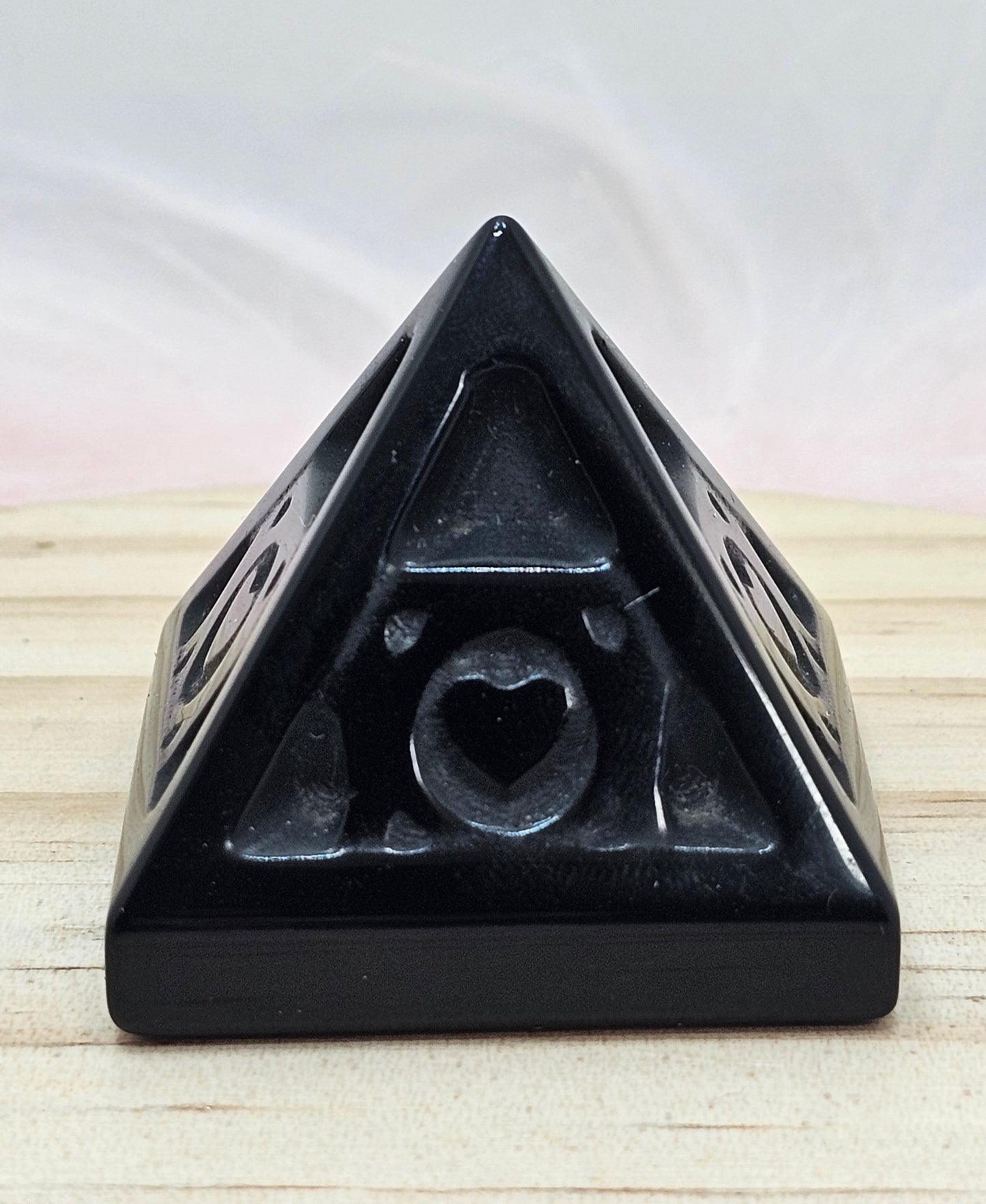 Obsidian Pyramid Carving