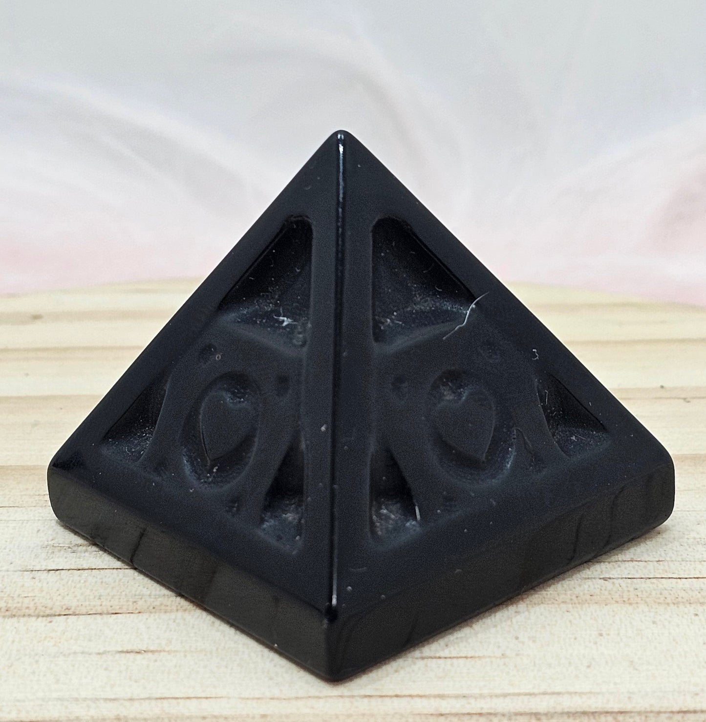 Obsidian Pyramid Carving