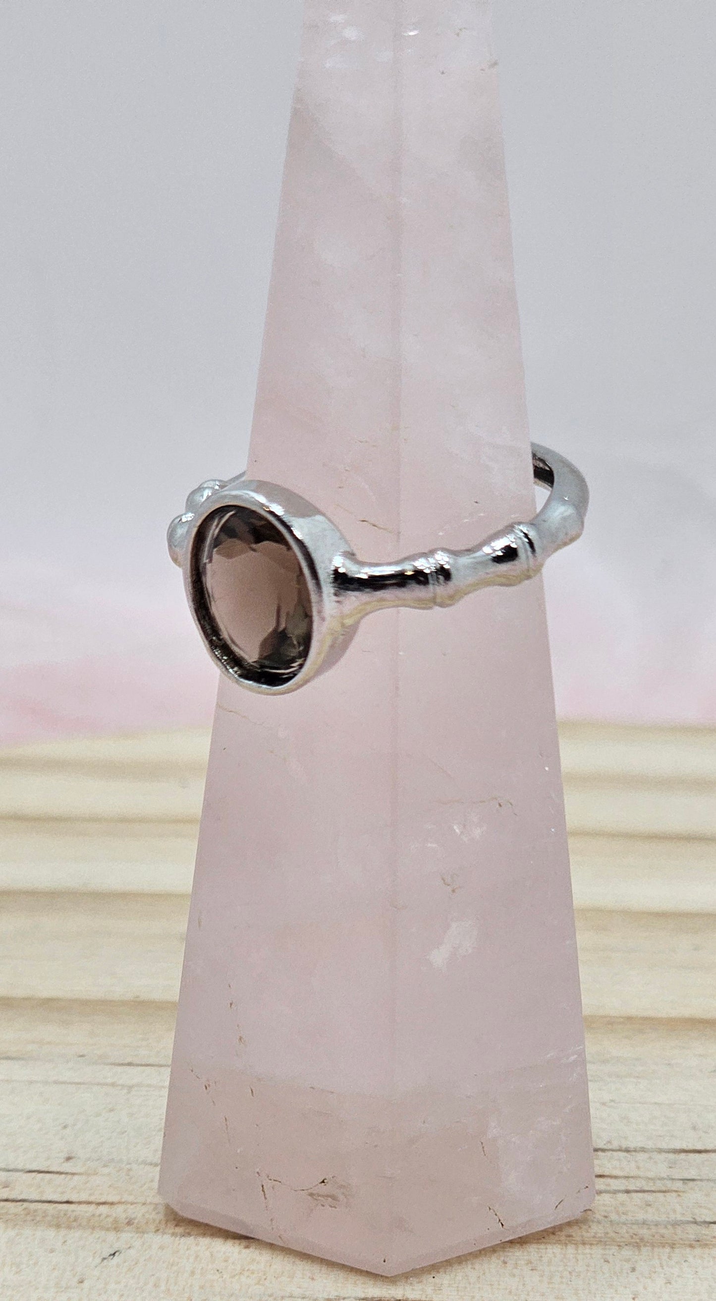 Smoky Quartz Adjustable Ring