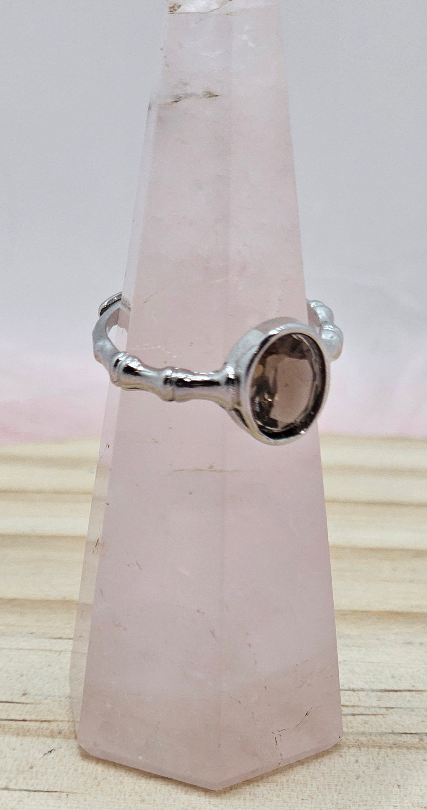 Smoky Quartz Adjustable Ring