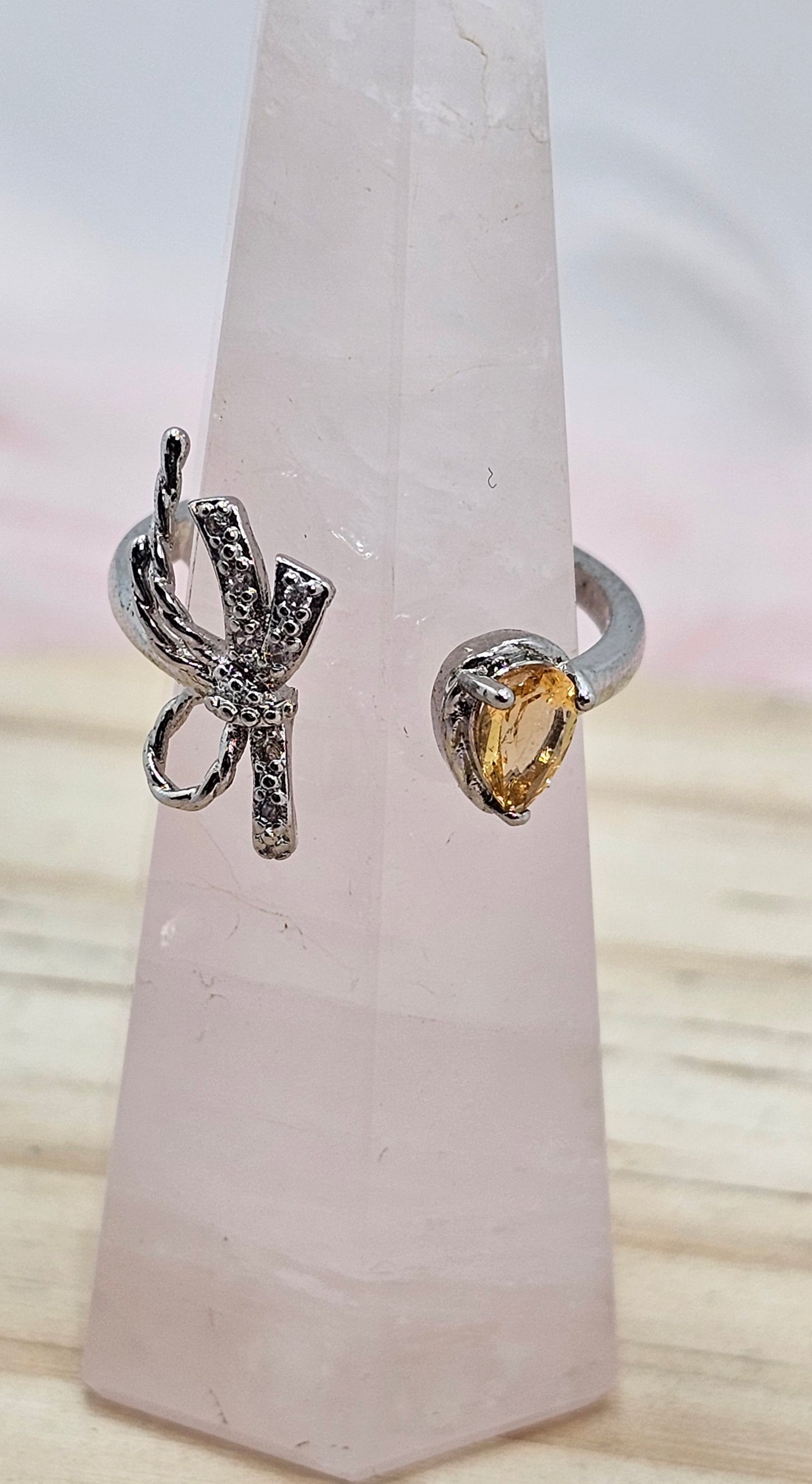 Citrine Bow Ring