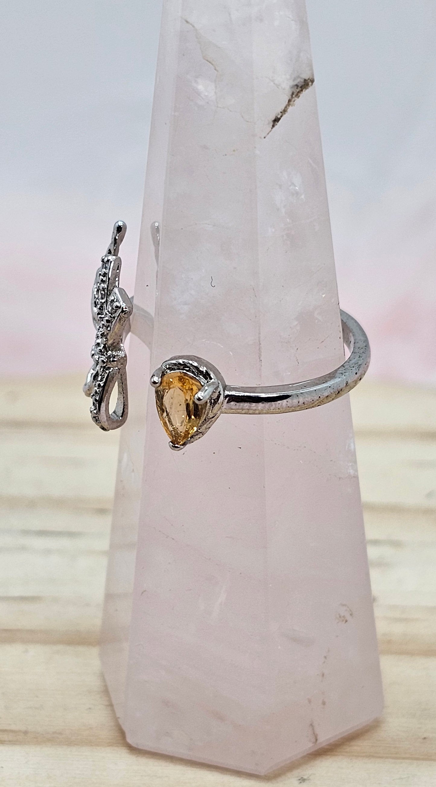 Citrine Bow Ring