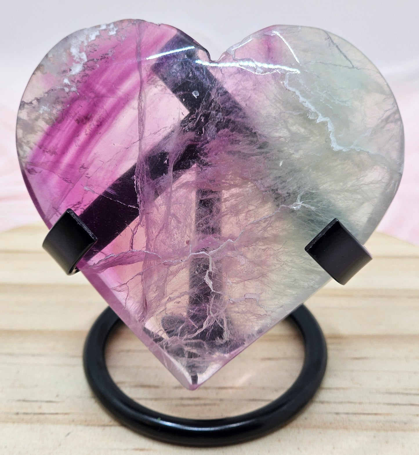 Flourite Heart Eith Stand