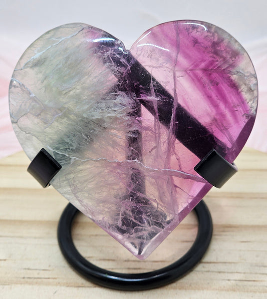 Flourite Heart Eith Stand