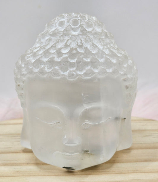 Selenite Buddha's Head