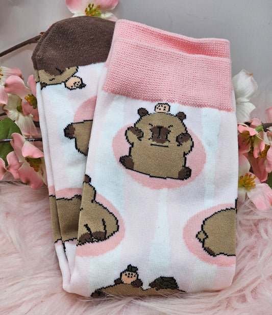 PinkCapybara Socks