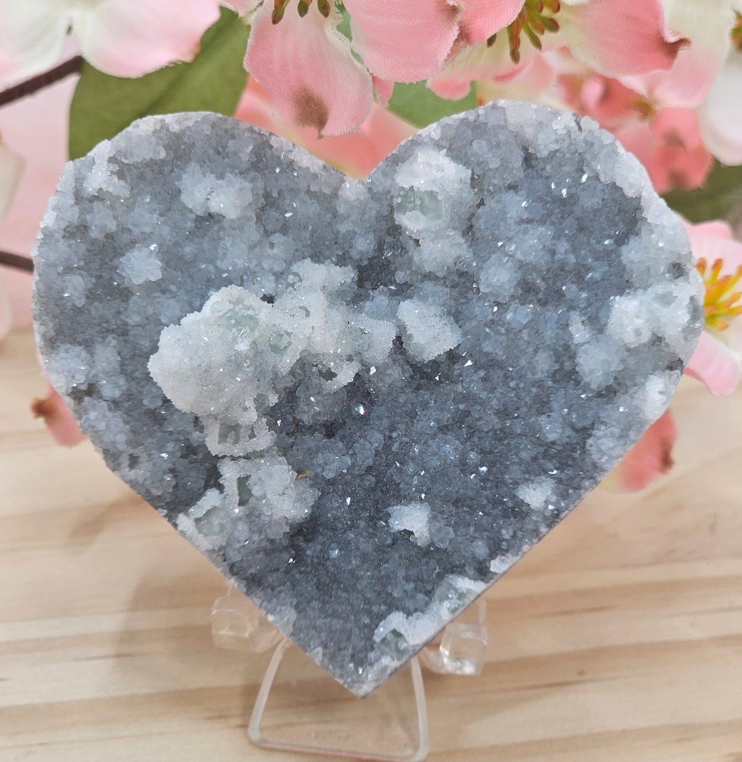 Sugar Flourite Druzy Heart