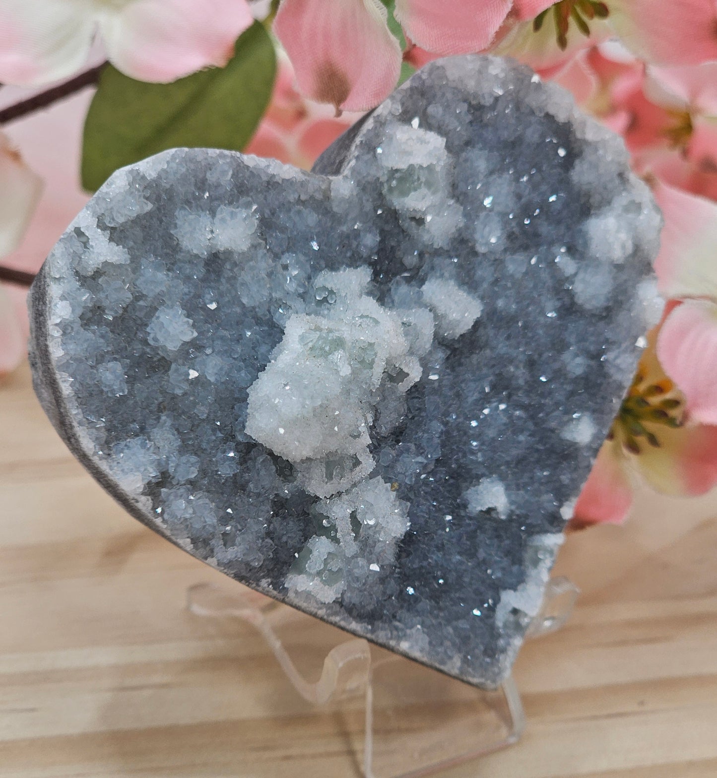 Sugar Flourite Druzy Heart