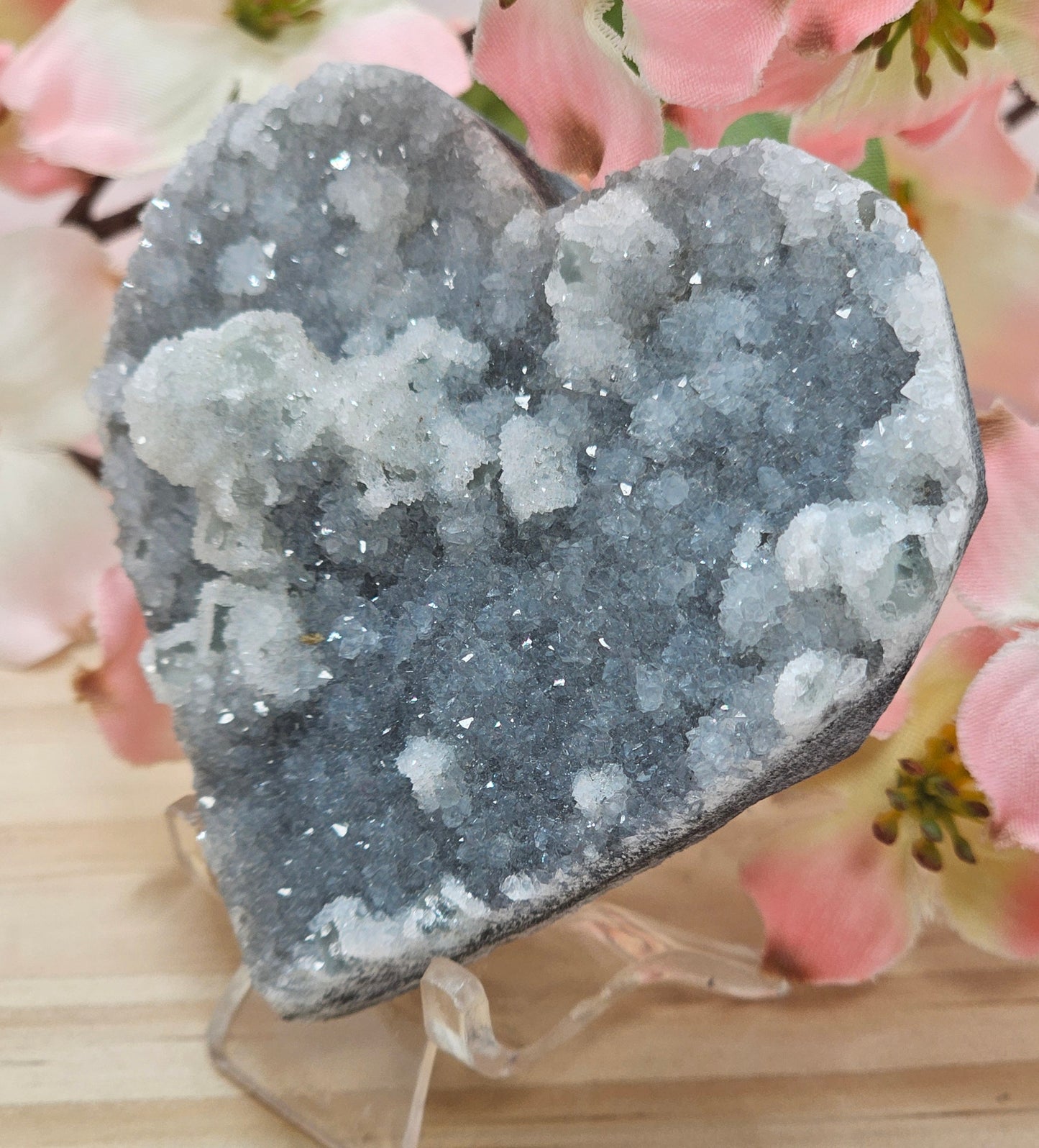 Sugar Flourite Druzy Heart