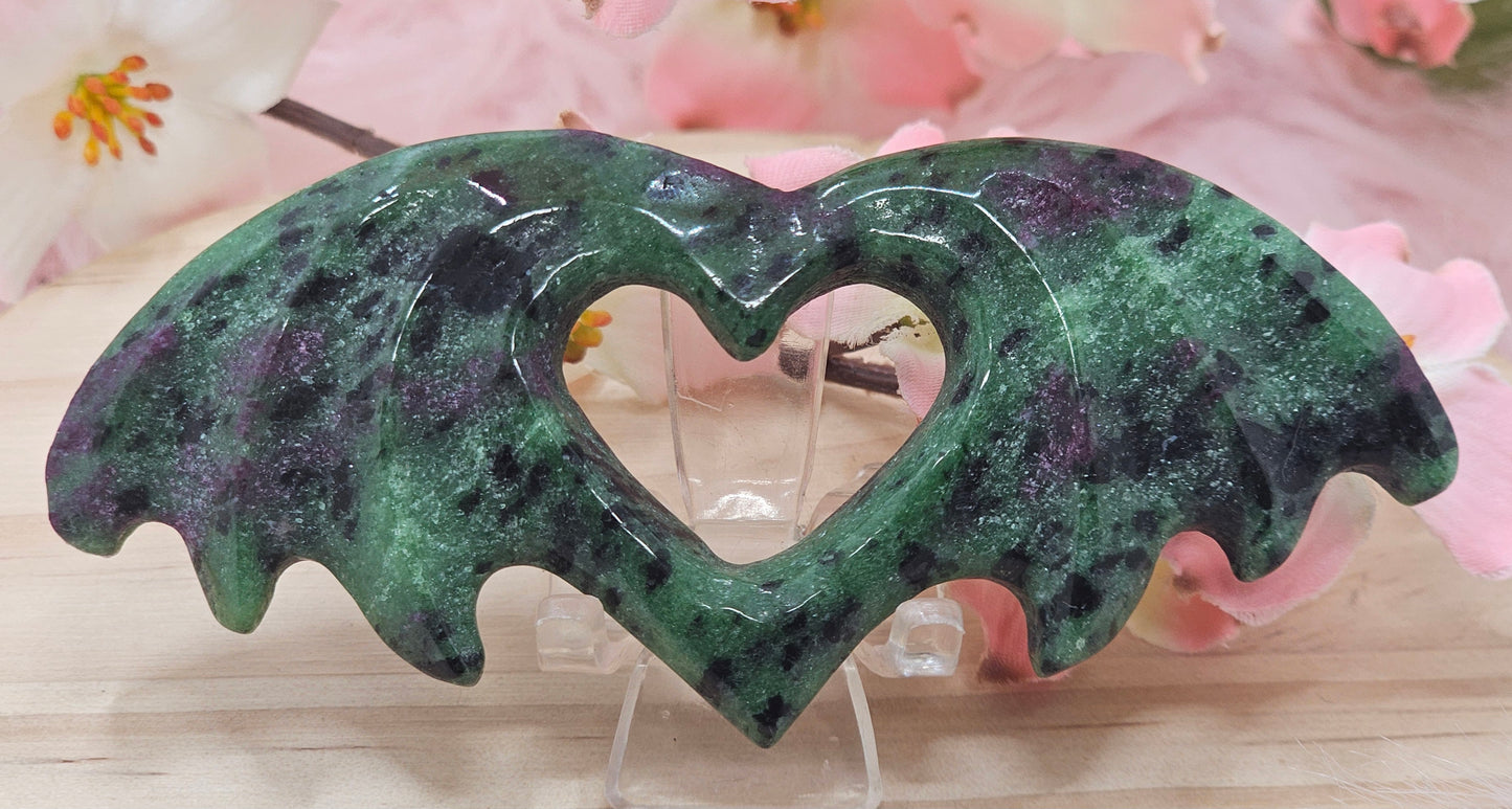 Ruby Fuchsite Winged Heart