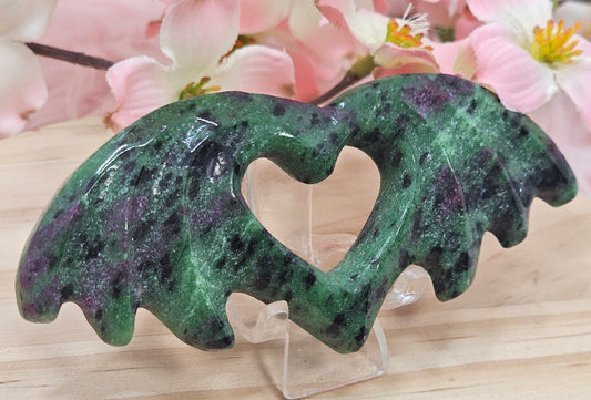 Ruby Fuchsite Winged Heart