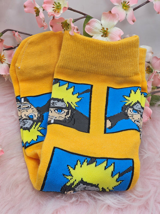 Yellow Naurto Socks