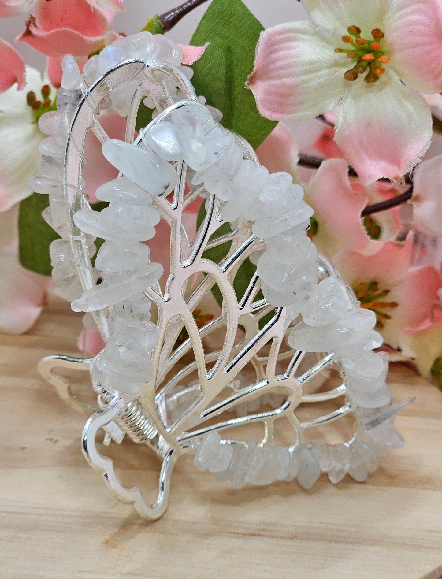 Crystal Chip Butterfly Hair Claw