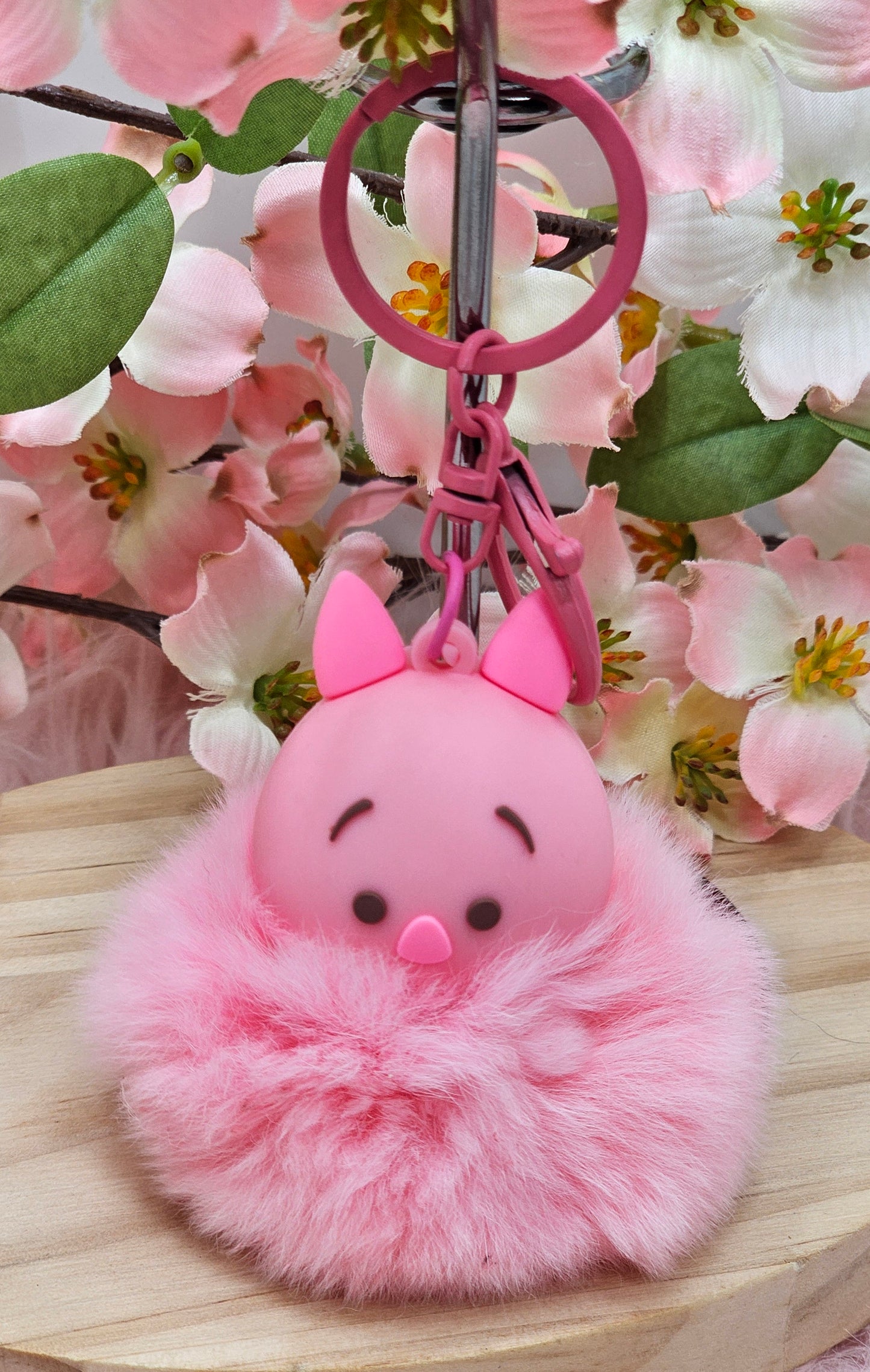 Piglet Pom Pom Keyring