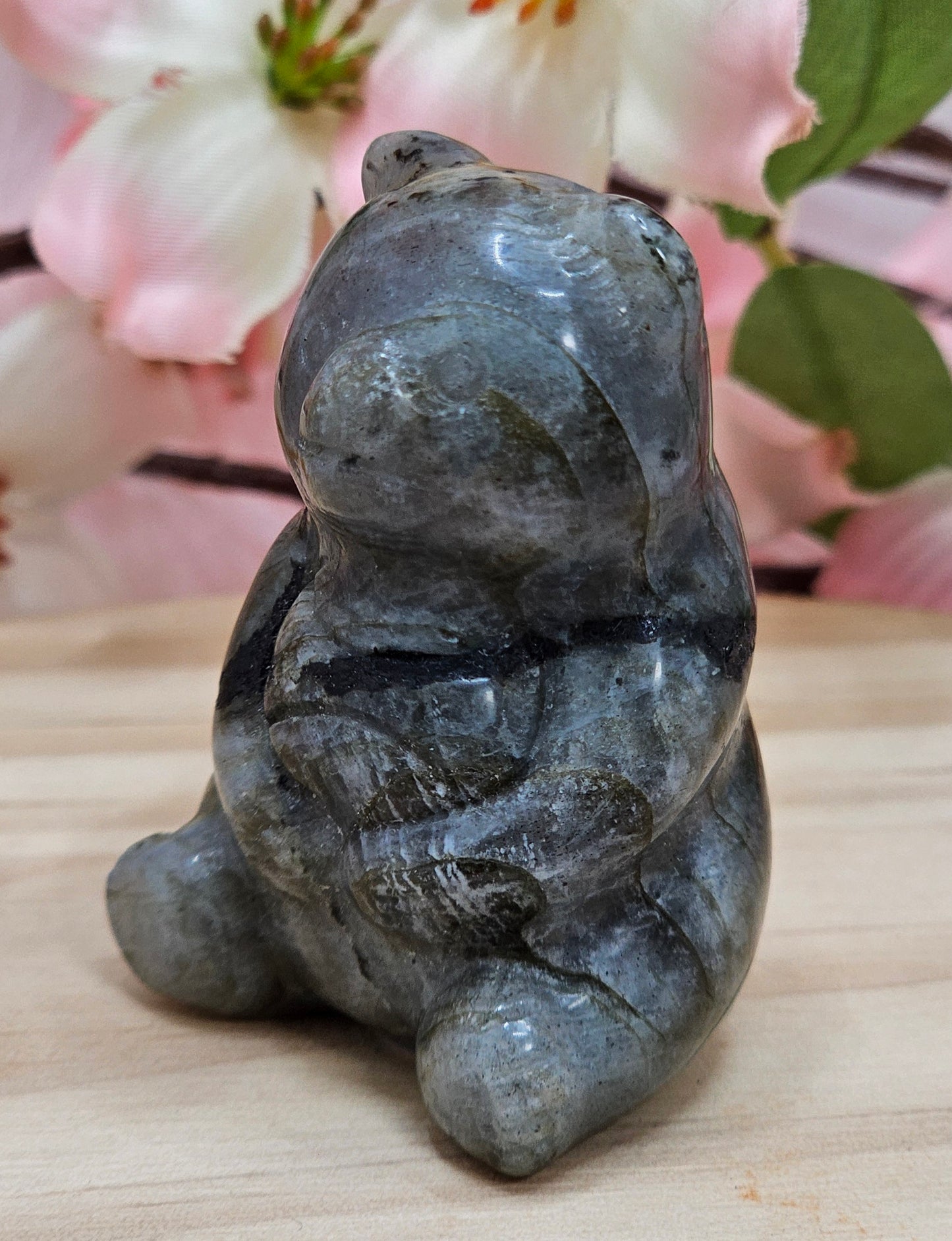 Labradorite Bear Carving