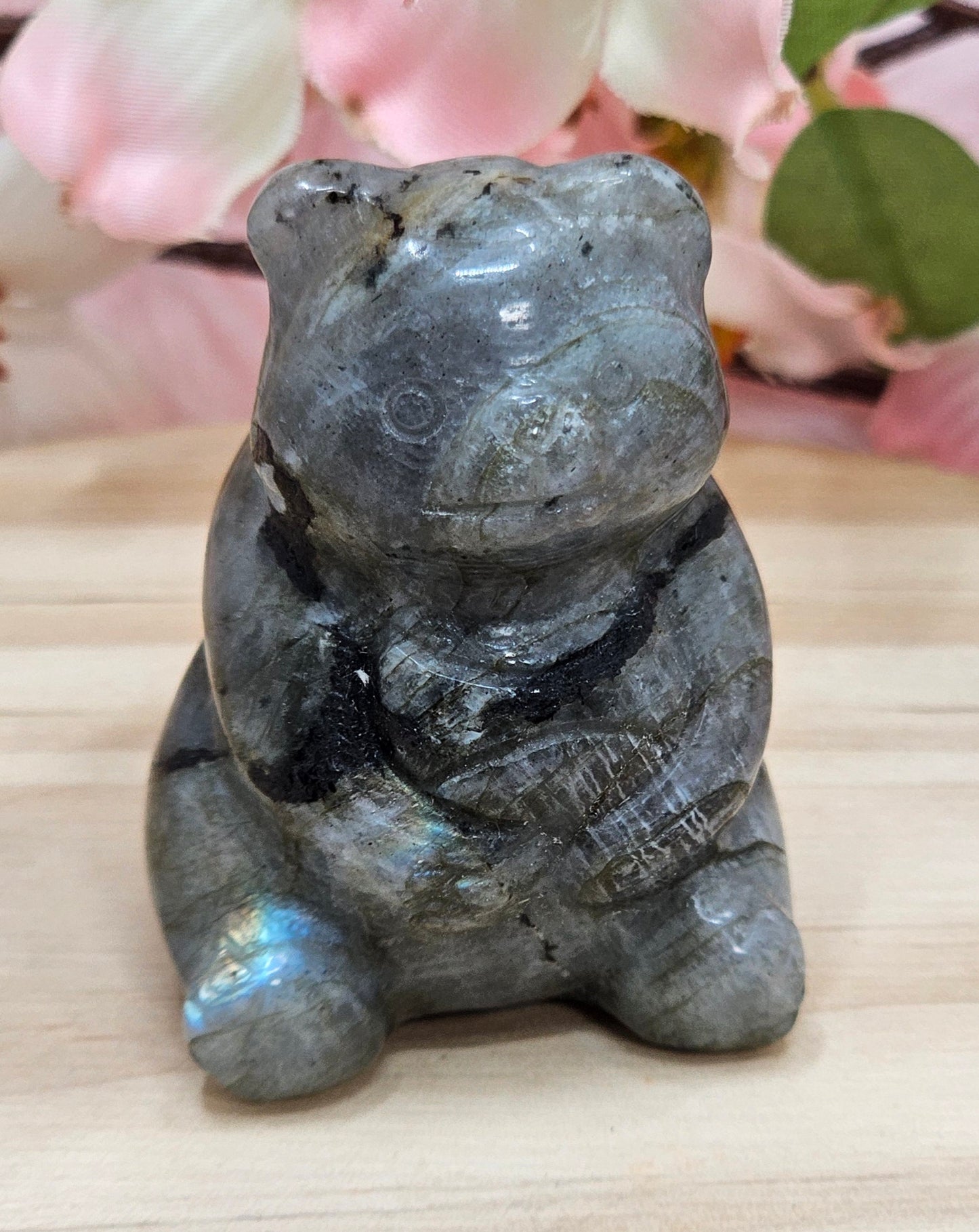 Labradorite Bear Carving