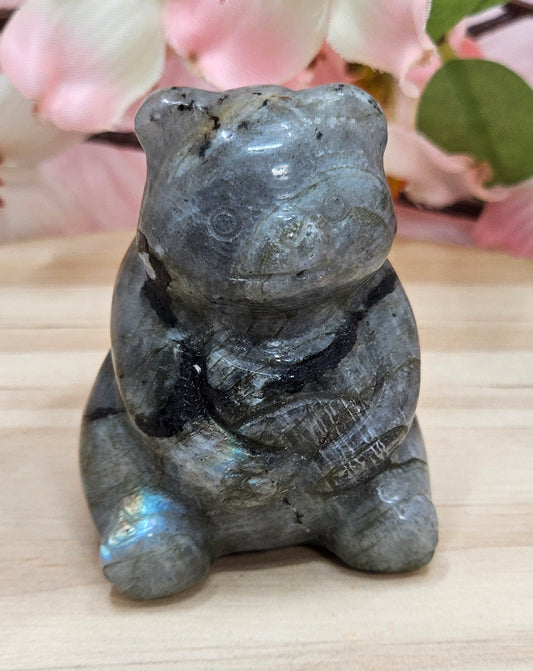 Labradorite Bear Carving