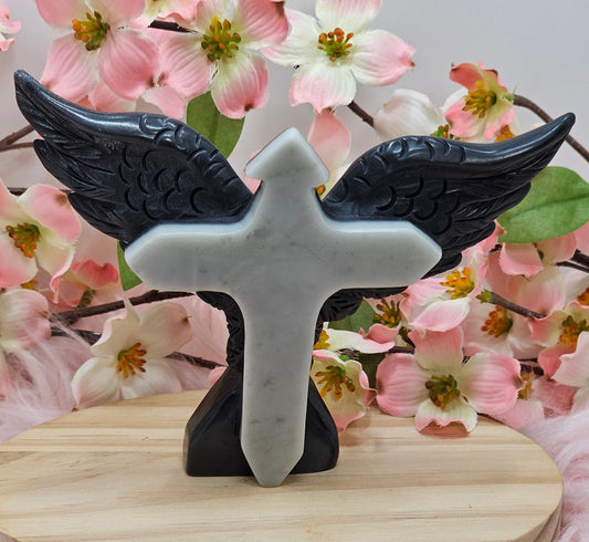 Taiji Jade Winged Cross