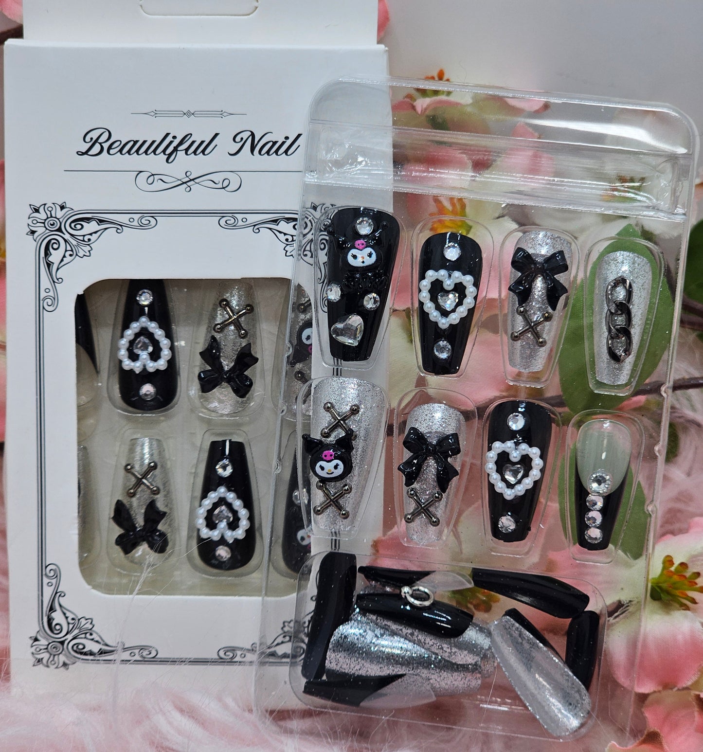 24pc Kuromi Press On Nails