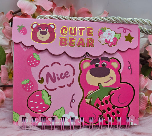 Strawberry Bear Mini Notebook