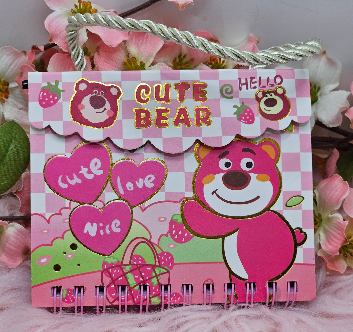 Strawberry Bear Mini Notebook