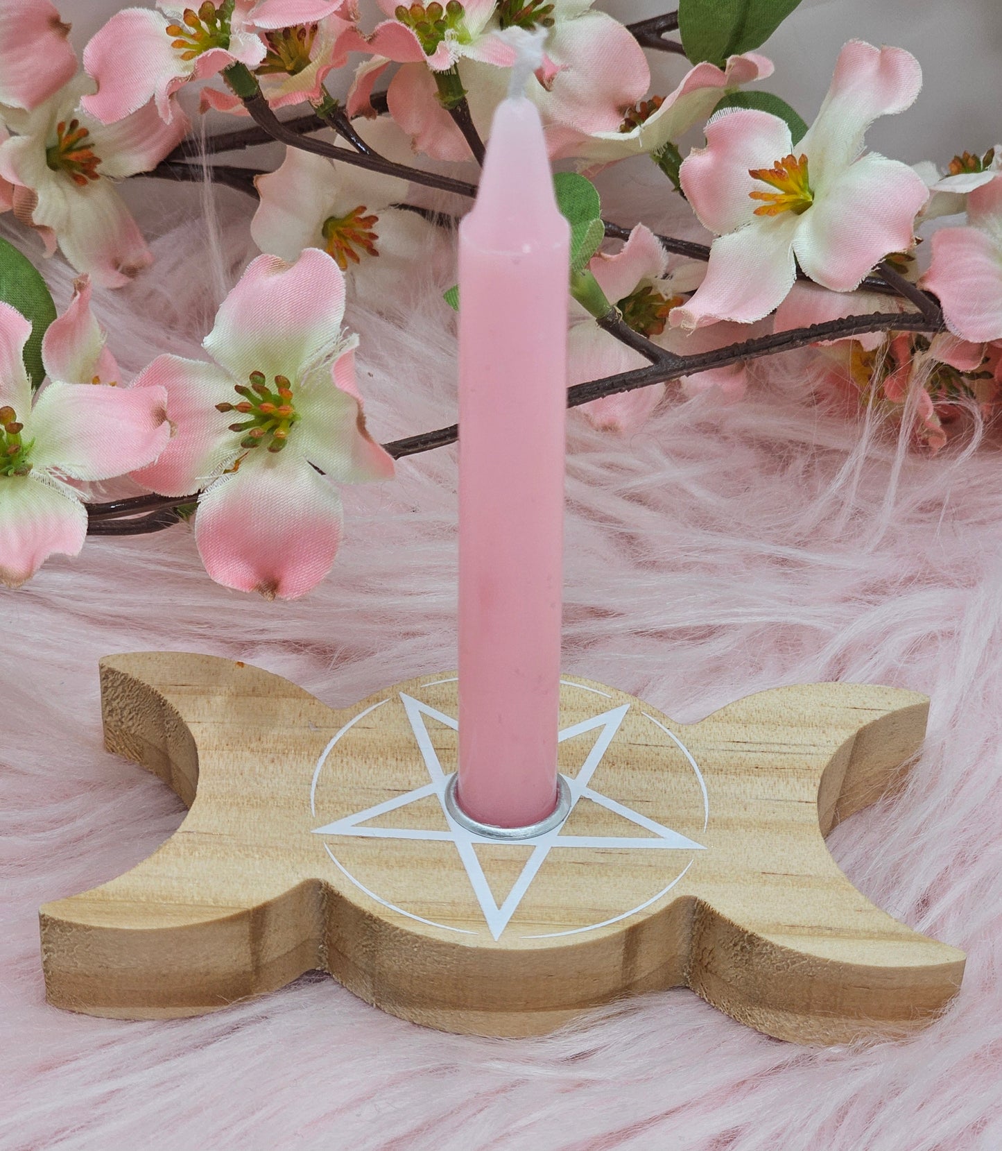 Tripple Moon Spell Candle Holder