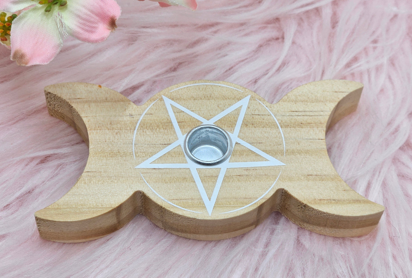 Tripple Moon Spell Candle Holder