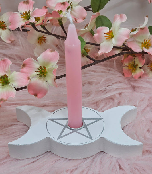 Tripple Moon Spell Candle Holder