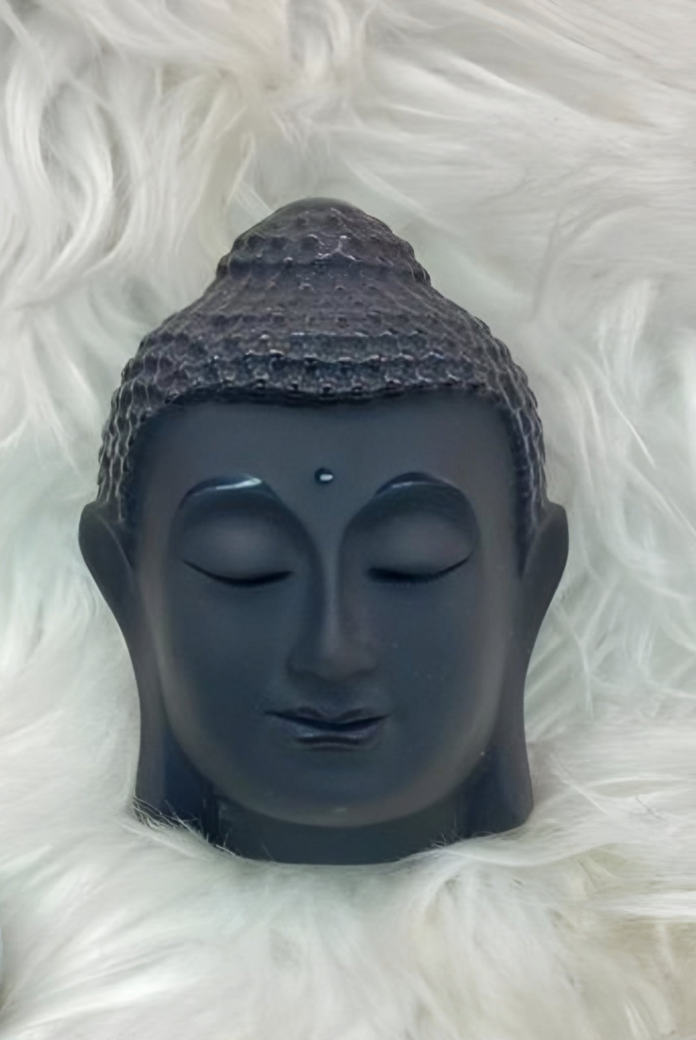 Obsidian Buddha Head